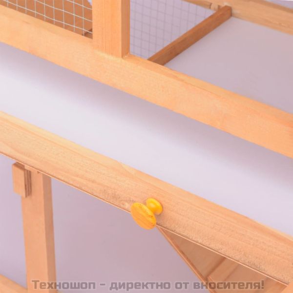 Външна клетка за зайци и дребни животни, дървена