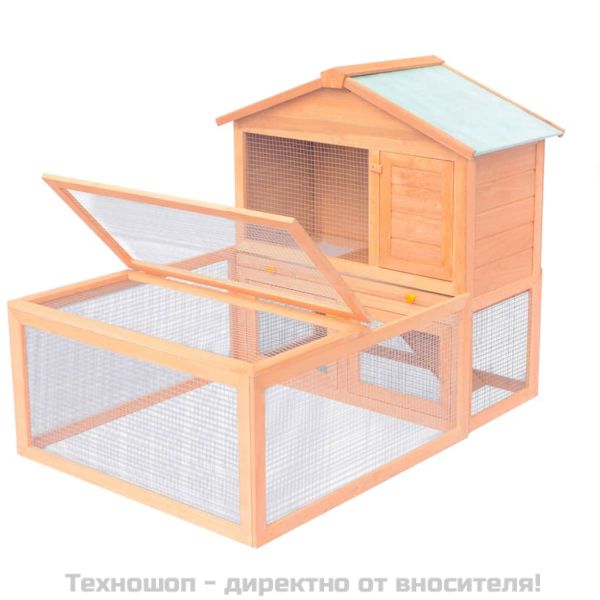 Външна клетка за зайци и дребни животни, дървена