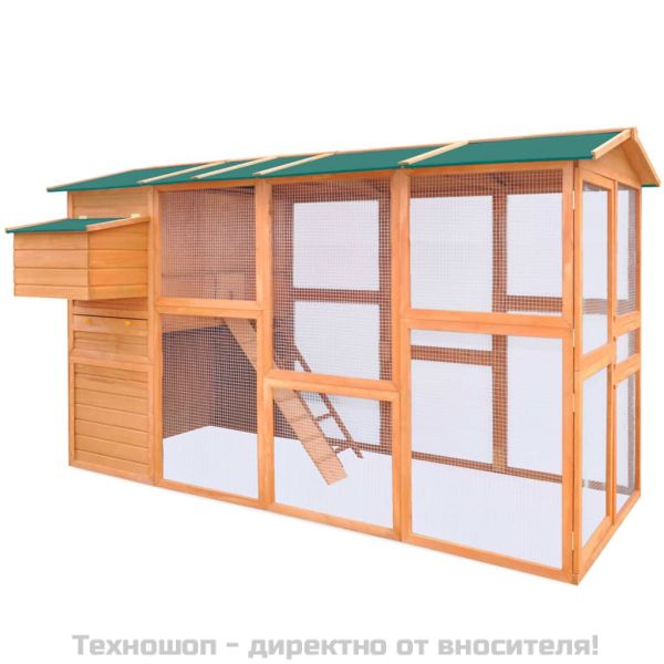 Птичарник/кокошарник, дърво, 295x163x170 см