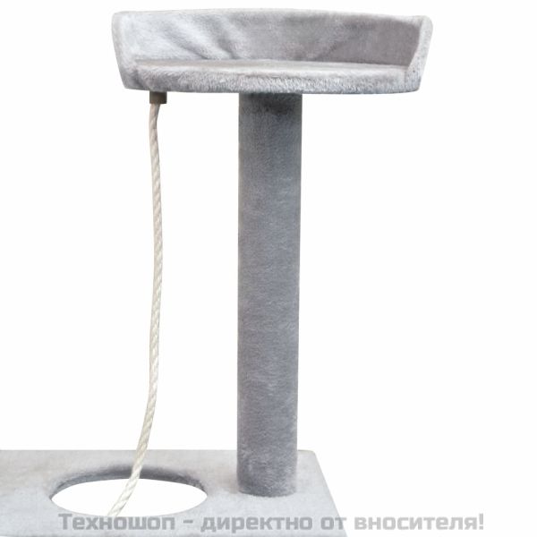 Котешко дърво със сизалени стълбове, 150 см, сиво