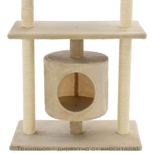 Котешко дърво със сизалени стълбове, 95 см, бежово