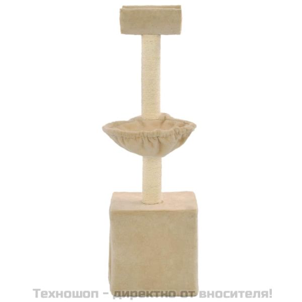 Котешко дърво със сизалени стълбове, 105 см, бежово