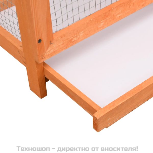 Клетка за птици, чам и ела масив, 125,5x59,5x164 см