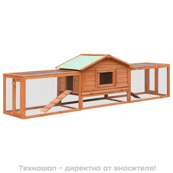 Клетка за зайци, чам и ела масив, 310x70x87 см