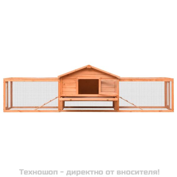 Клетка за зайци, чам и ела масив, 310x70x87 см