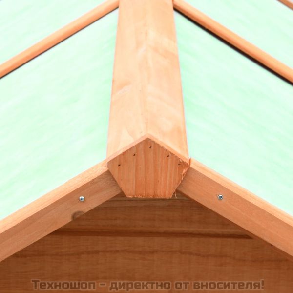 Къща за пилета, чам и ела масив, 170x81x110 см