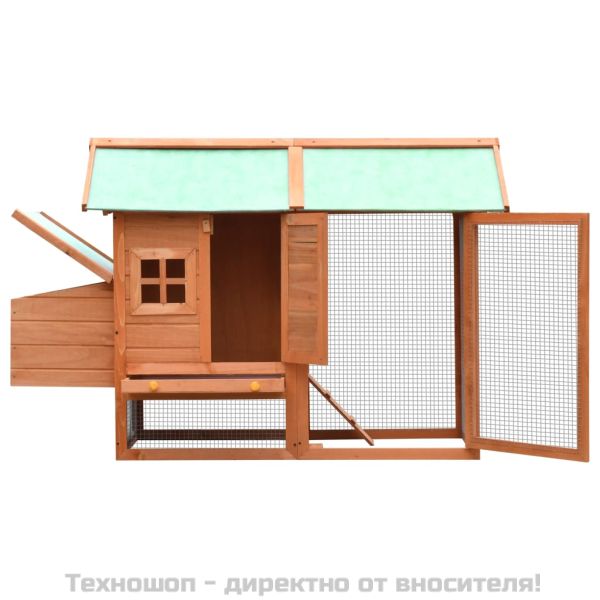 Къща за пилета, чам и ела масив, 170x81x110 см