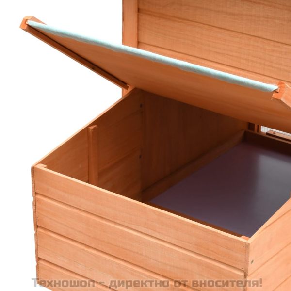 Къща за пилета, чам и ела масив, 170x81x110 см