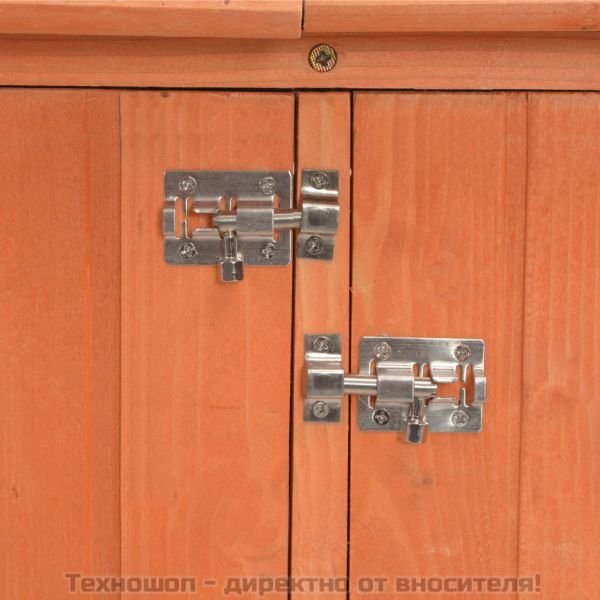 Градински шкаф за съхранение, 128x42x91 см, дърво