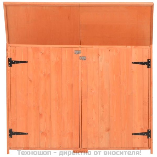 Градински шкаф за съхранение, 128x42x91 см, дърво