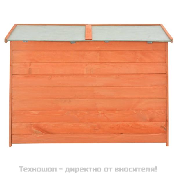 Градински шкаф за съхранение, 128x42x91 см, дърво