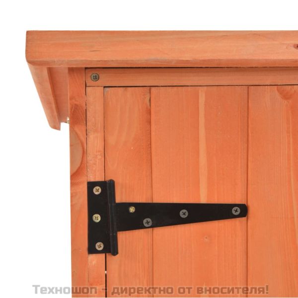 Градински шкаф за съхранение, 128x42x91 см, дърво