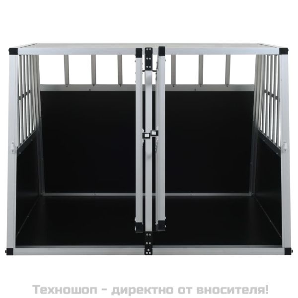 Кучешка клетка с две врати, 94x88x69 см