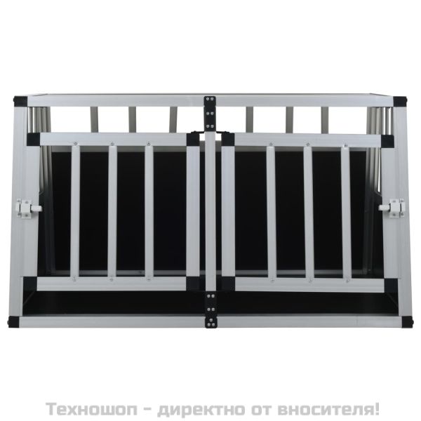 Кучешка клетка с две врати, 89x69x50 см