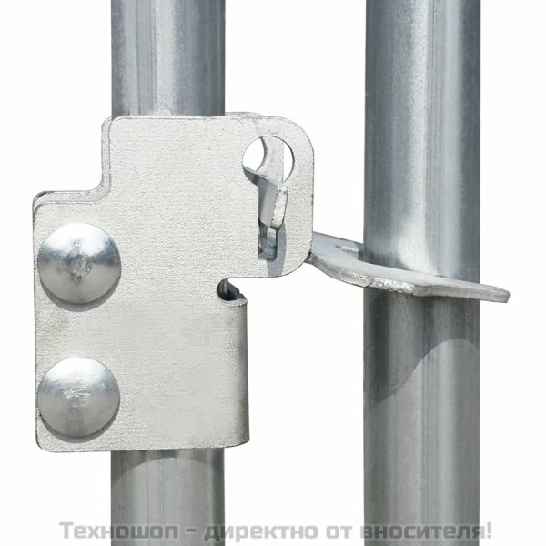 Птичарник на открито, 2,75x6x1,92 м, поцинкована стомана