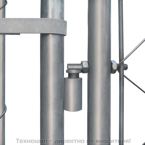 Дворна клетка за кучета, поцинкована стомана, 2x2x1 м