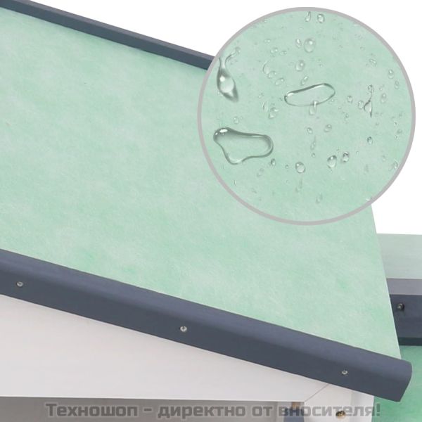 Външна голяма клетка за зайци, сиво и бяло, 145x45x84 см, дърво