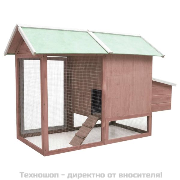 Клетка за пилета, мока, 170x81x110 см, чам и ела масив