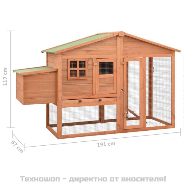 Птичарник с места за гнездене, масивен чам
