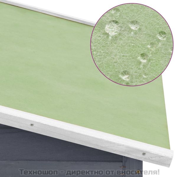 Птичарник с места за гнездене, сиво и бяло, масивен чам