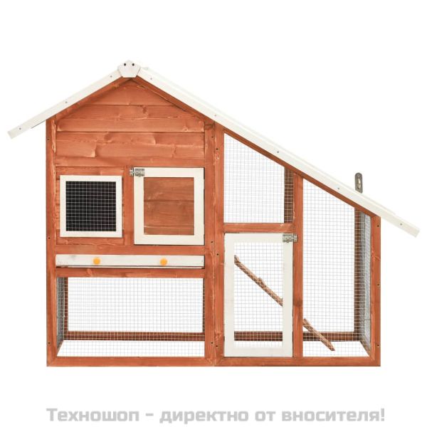 Клетка за зайци, 140x63x120 см, чам масив