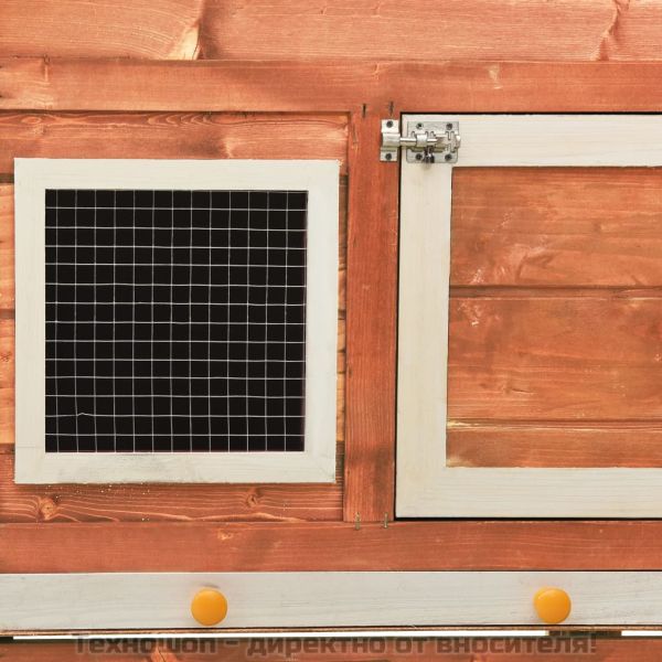 Клетка за зайци, 140x63x120 см, чам масив