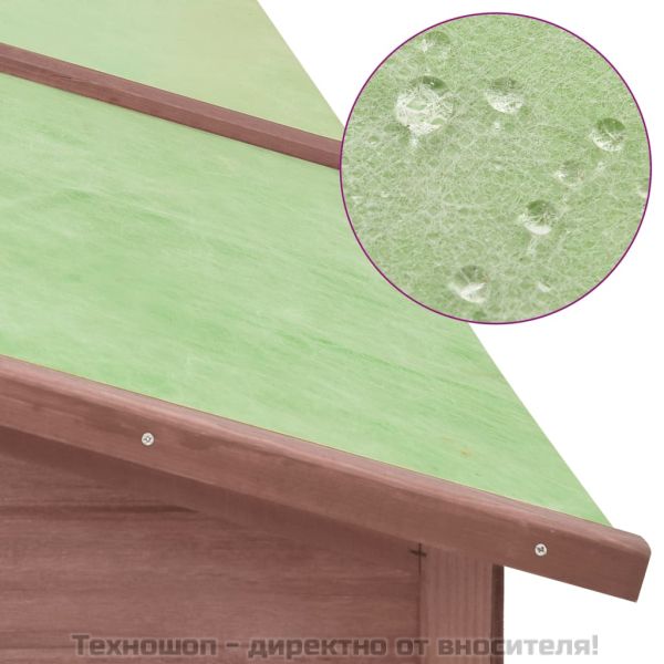 Външна клетка за зайци с пътечка, мока и бяло, чам масив