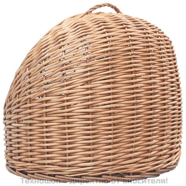 Транспортен кош за котки, 60x45x45 см, естествена върба