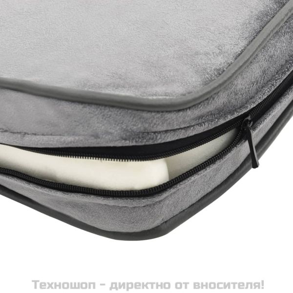 Диван за кучета, сив, 72x45x30 см, плюш