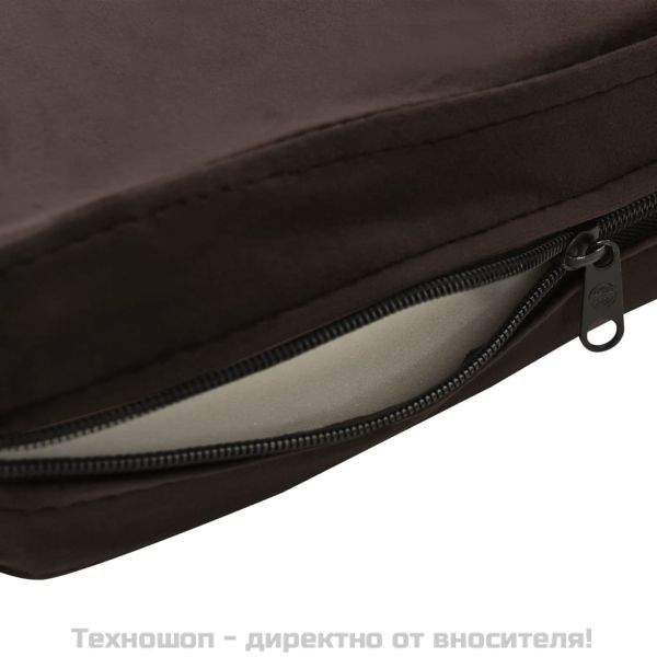 Диван за кучета, кафяв, 72x45x30 см, плюш