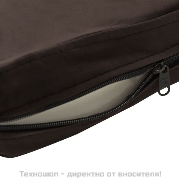 Кучешки диван, кафяв, 81x43x31 см, плюш и изкуствена кожа