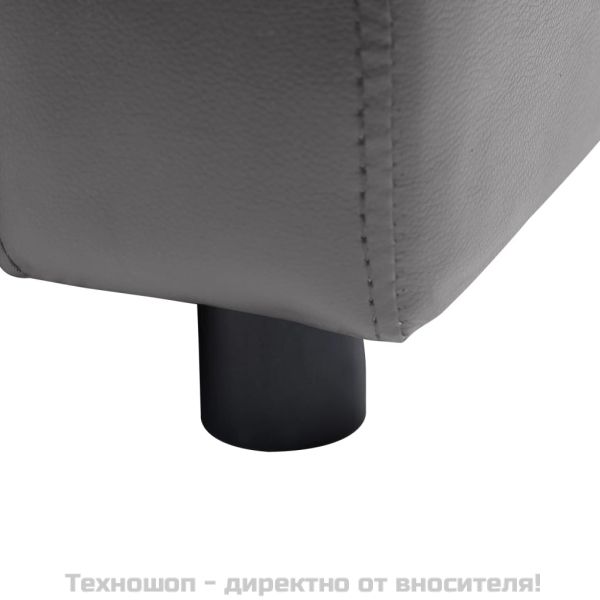 Кучешки диван, сив, 80x50x40 см, изкуствена кожа