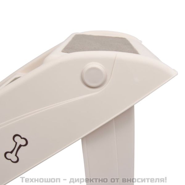 Сгъваеми стълби за кучета, кремави, 62x40x49,5 см