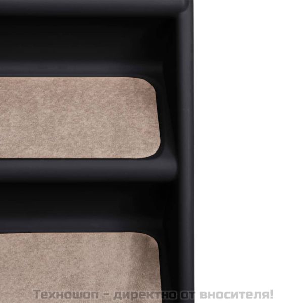 Сгъваеми стълби за кучета, черни, 62x40x49,5 см