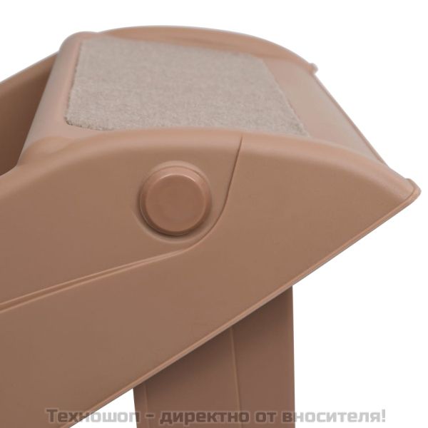 Сгъваеми стълби за кучета, кафяви, 62x40x49,5 см