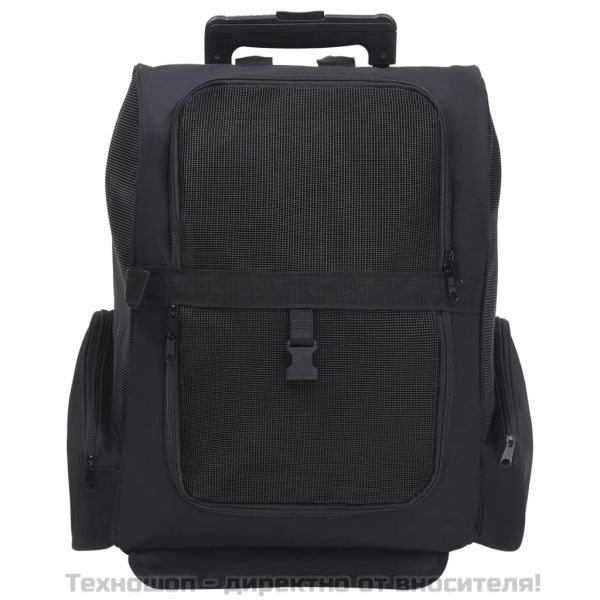 Сгъваема мултифункционална количка за домашни любимци, черна