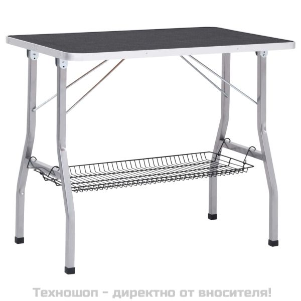 Регулируема маса за груминг на кучета с 2 каишки и кошница