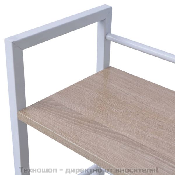 Бюро с 4 библиотечни рафта, дъб