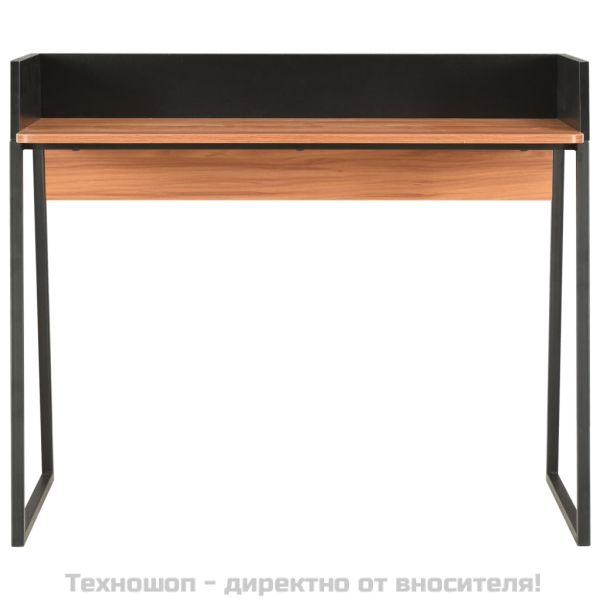 Бюро, черно и кафяво, 90x60x88 см