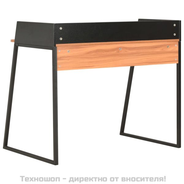 Бюро, черно и кафяво, 90x60x88 см