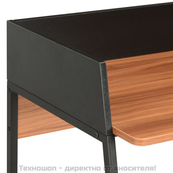 Бюро, черно и кафяво, 90x60x88 см