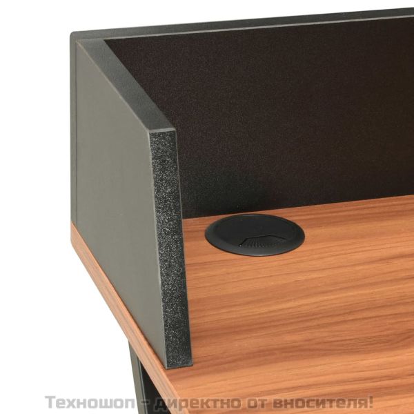 Бюро, черно и кафяво, 80x50x84 см