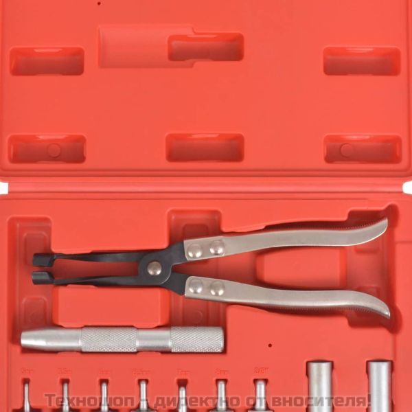 Комплект с клещи за смяна на уплътнения на клапани