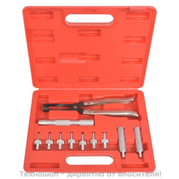 Комплект с клещи за смяна на уплътнения на клапани