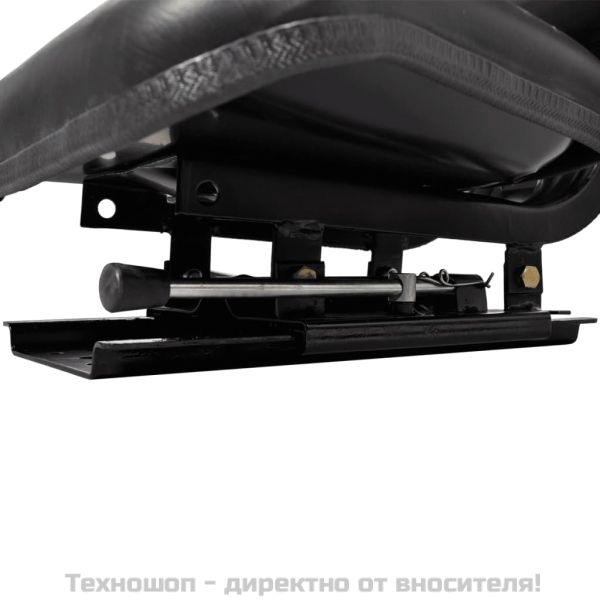 Седалка за трактор с облегалка, черна