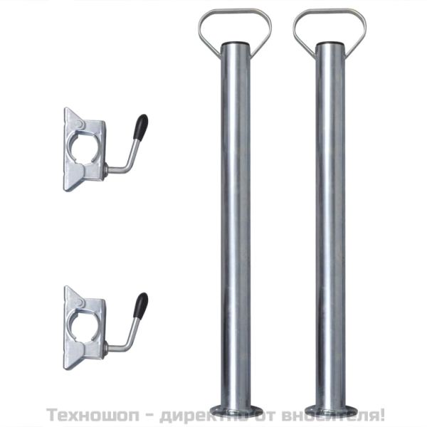 2 Подпорни тръби с 2 вала за опорно колело 48 мм