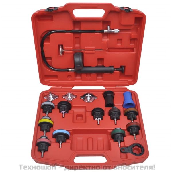 Комплект от 18 части за проверяване херметичността на радиатора