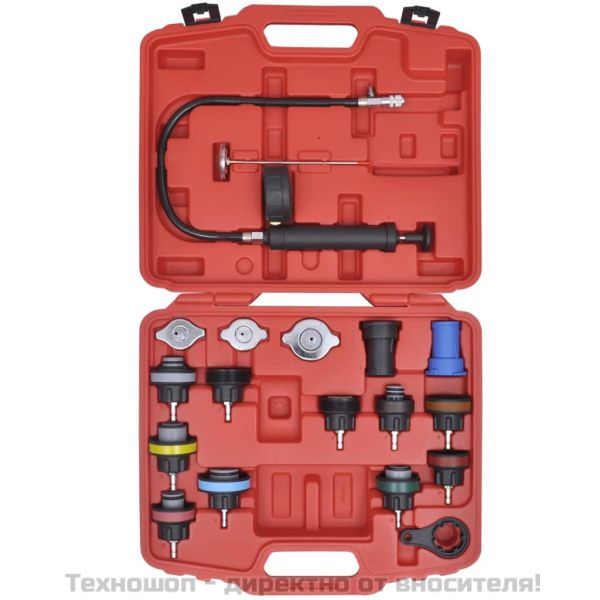 Комплект от 18 части за проверяване херметичността на радиатора