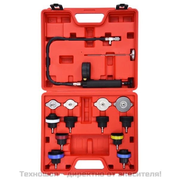 Тестер за налягането в охладителната система от 14 части