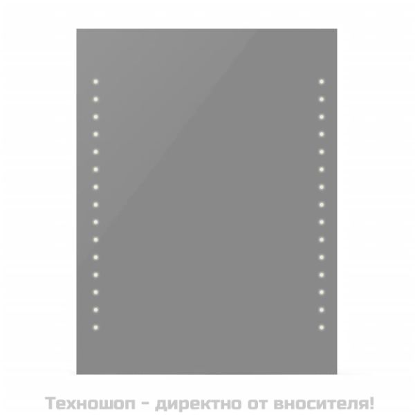 Стенно огледало за баня със LED светлини, 60 x 80 см (Д х В)